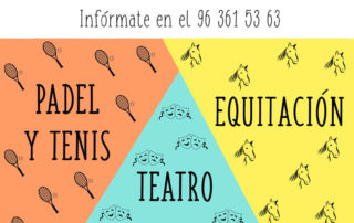 cursos de verano 2017, tenis padel y equitacion