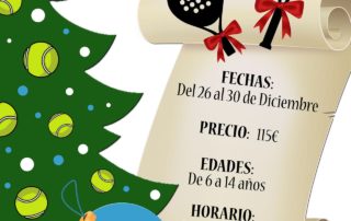 cursillo padel y tenis navidad 2022